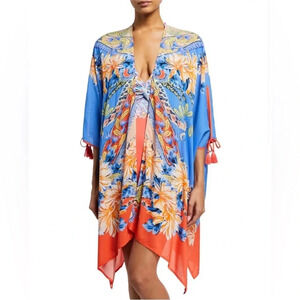 Johnny Wass California Kahlo short kimono swim cover up sz xs